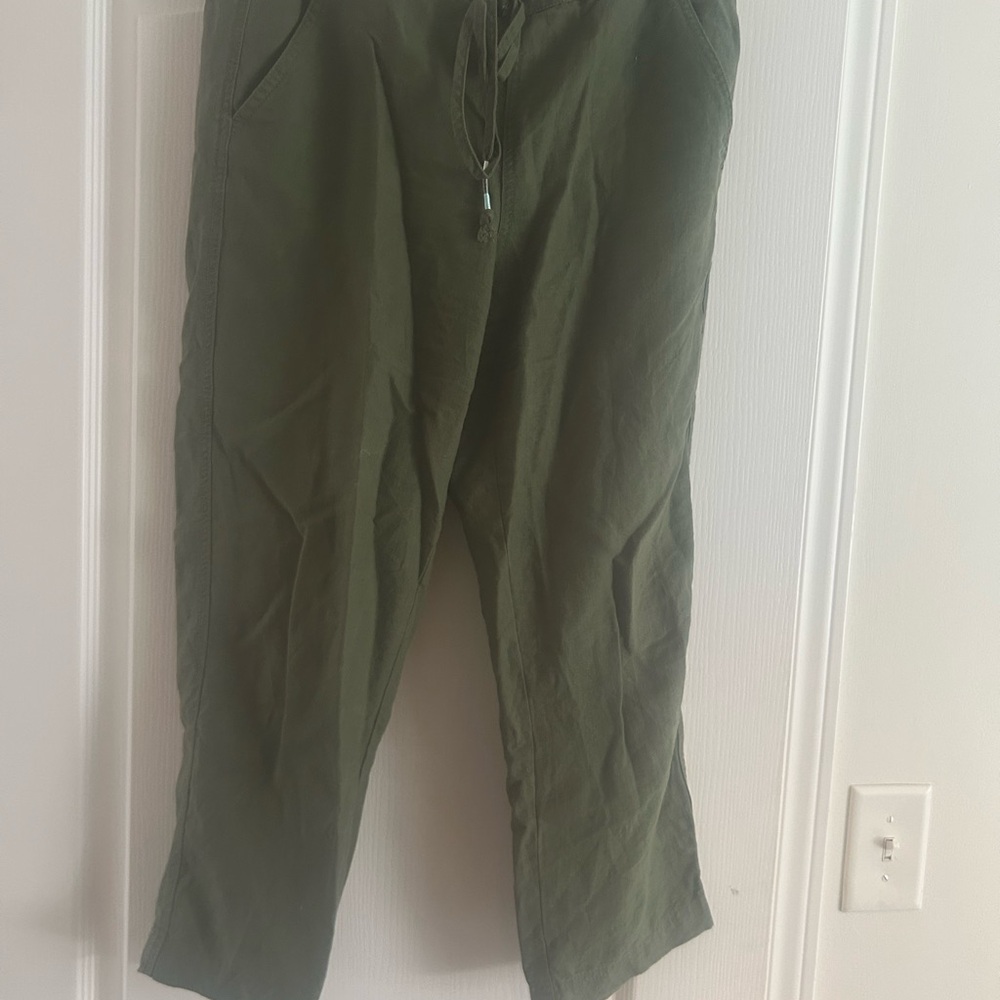 J. Crew Women's Olive Straight Leg Pants